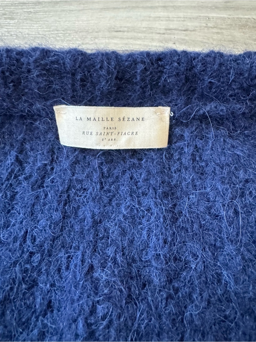 Sezane Emile Cardigan in Navy Size Medium - Picture 3 of 13